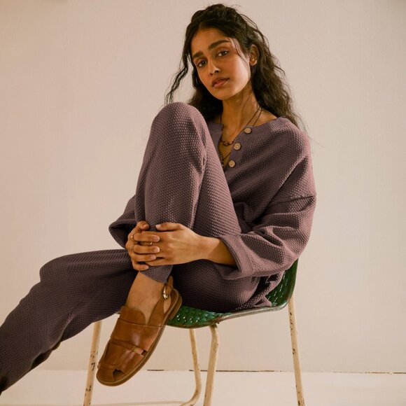 FREE PEOPLE Hailee Sweater Set - brown  🎉 Brand New without care tag - Picture 5 of 12